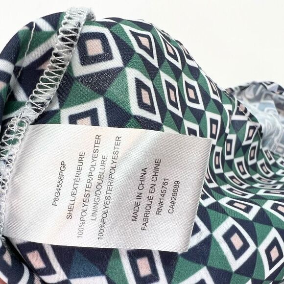 Parker Luisa Mini Dress Womens Medium Multicolor Geometric Print Flutter Sleeve - Picture 8 of 12